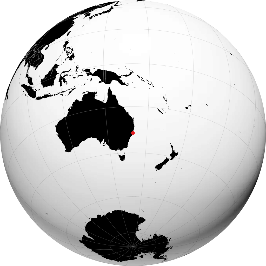 Port Macquarie no globo