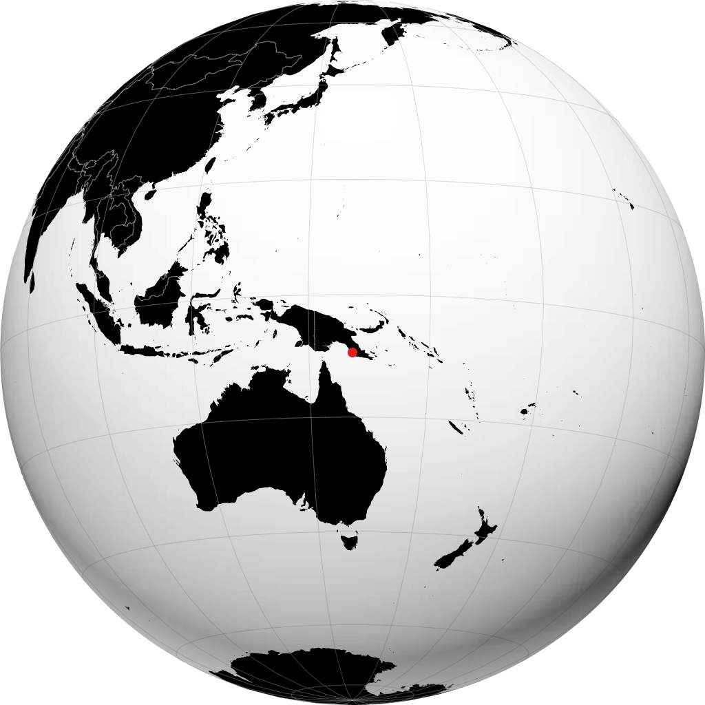 Port Moresby no globo