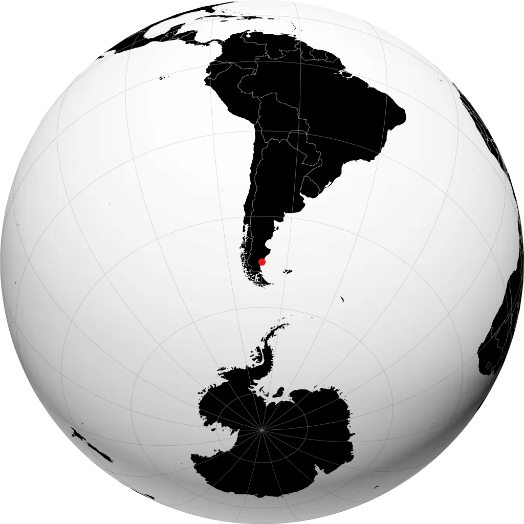 Puerto Santa Cruz no globo