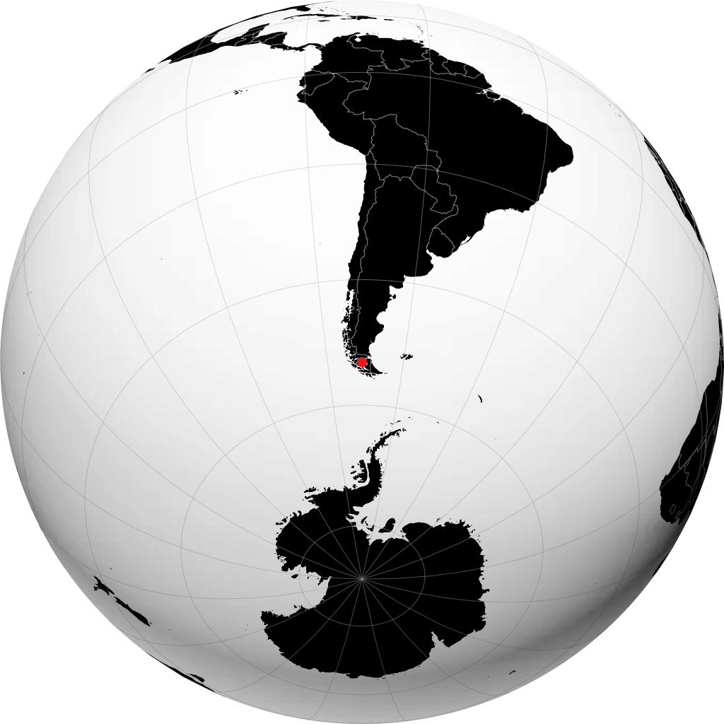 Punta Arenas no globo