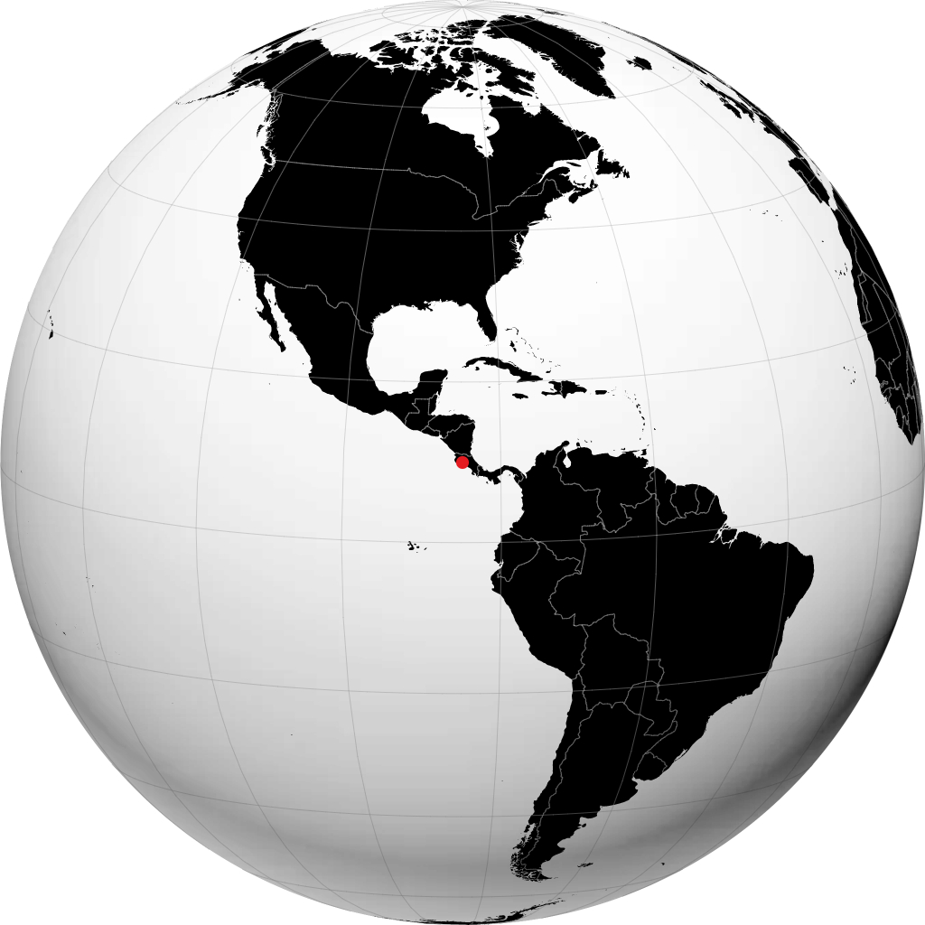 Puntarenas no globo