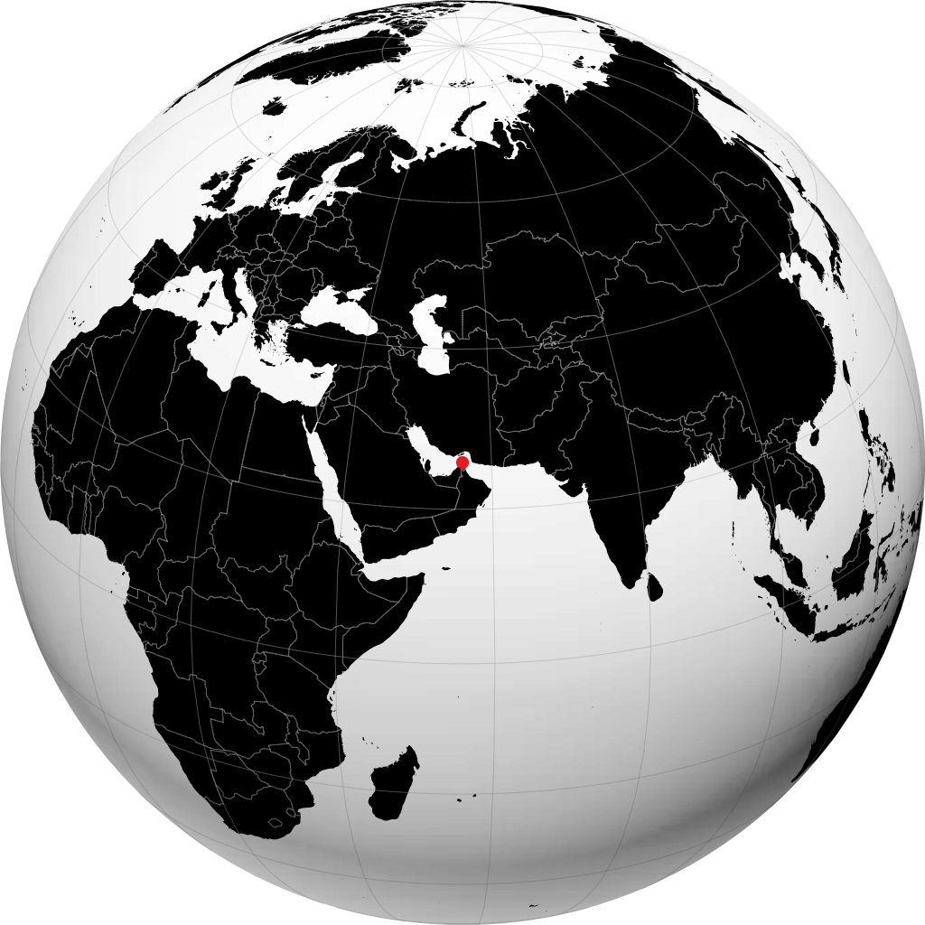Ras al-Khaimah no globo