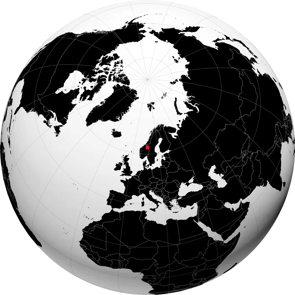 Røros no globo