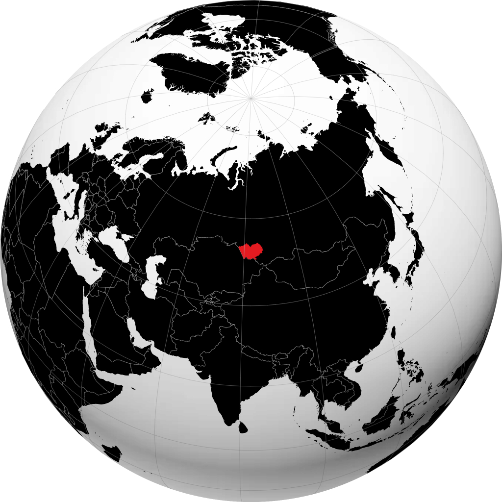 Território de Altai no globo