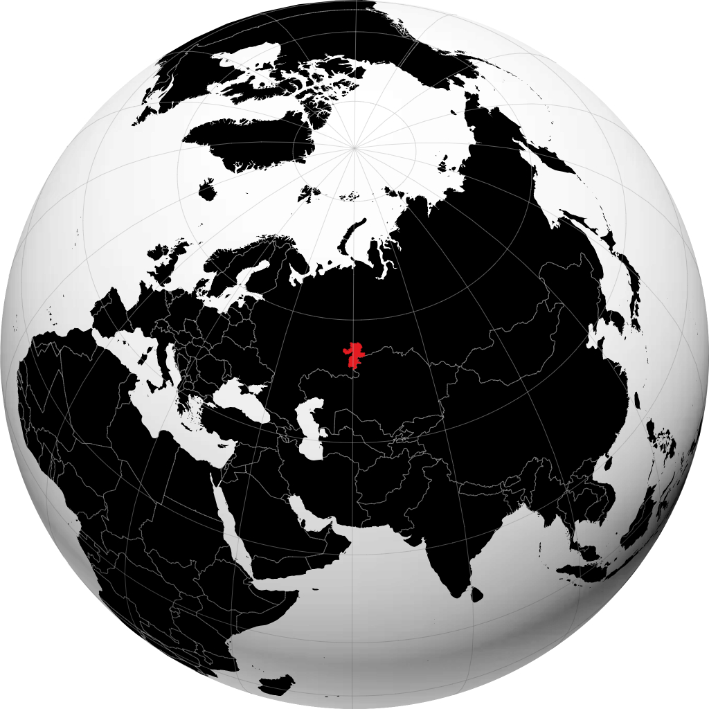 Oblast de Chelyabinsk no globo