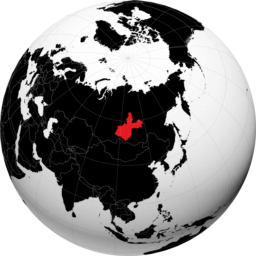 Oblast de Irkutsk no globo
