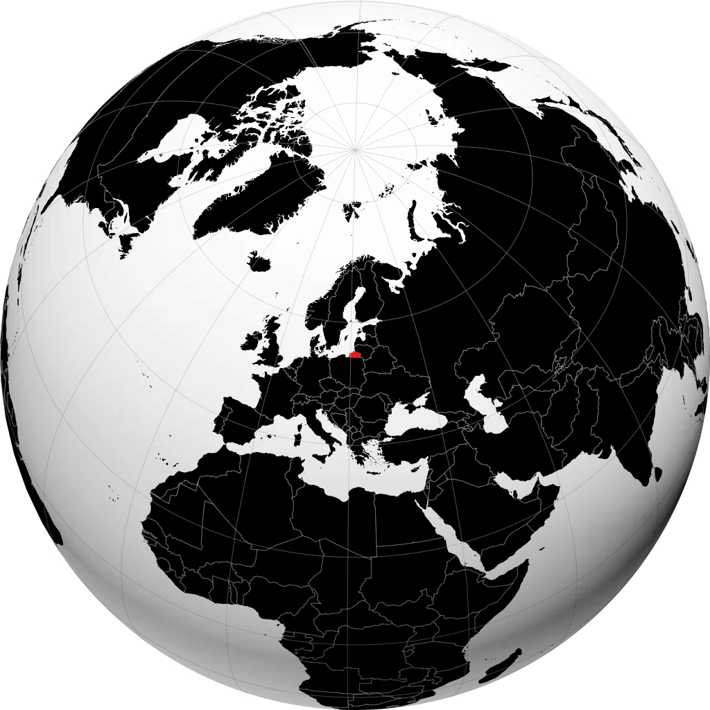 Oblast de Kaliningrado no globo