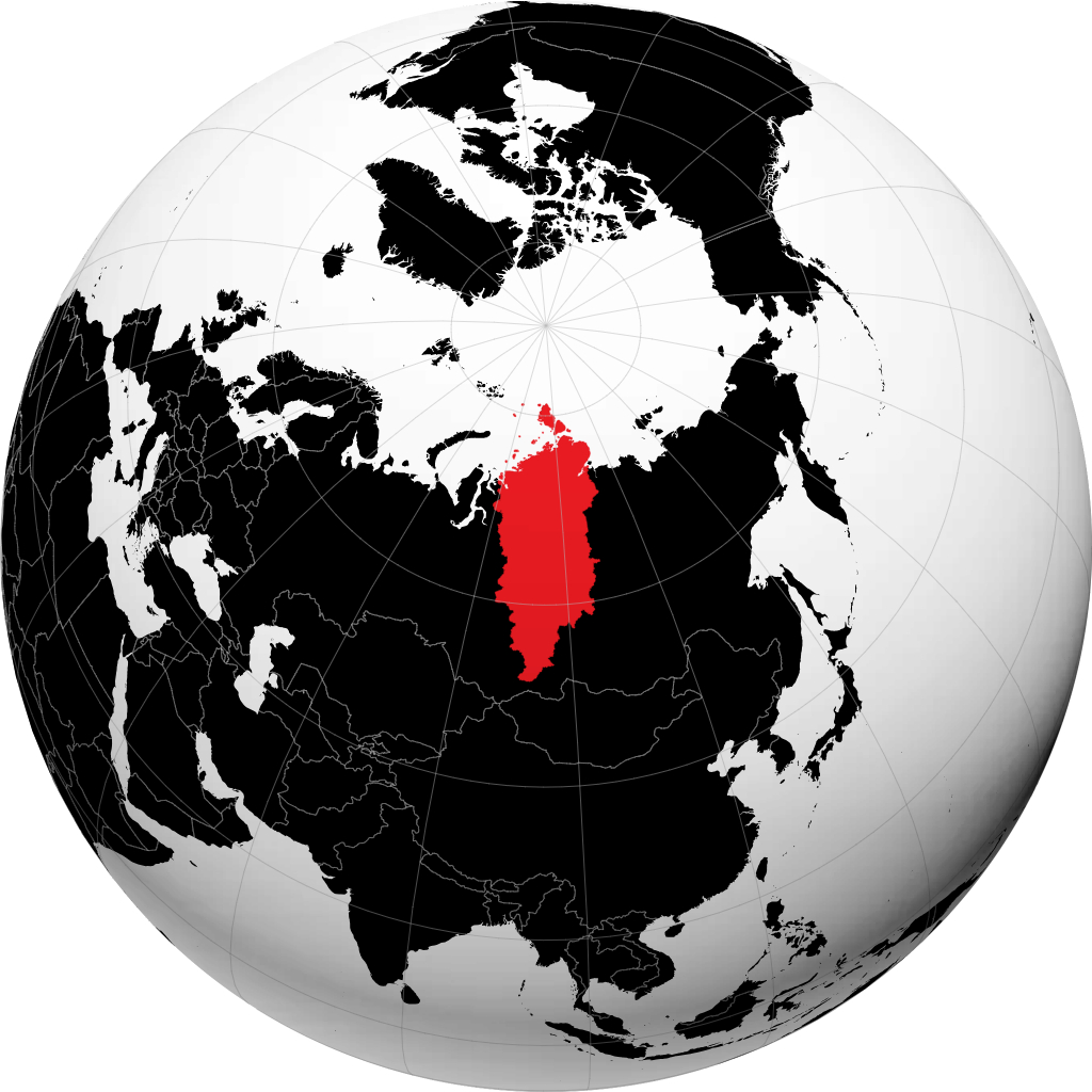 Krai de Krasnoyarsk no globo