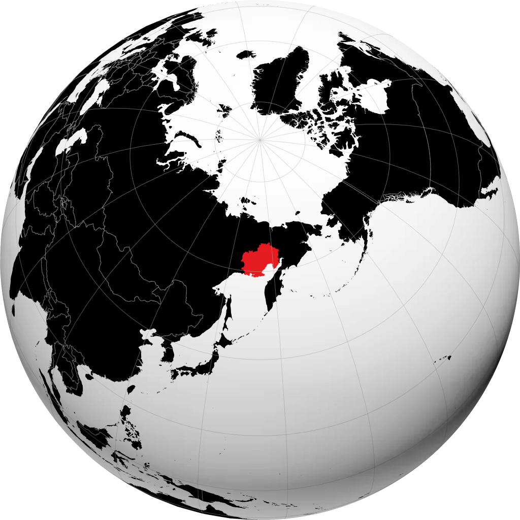 Óblast de Magadan no globo