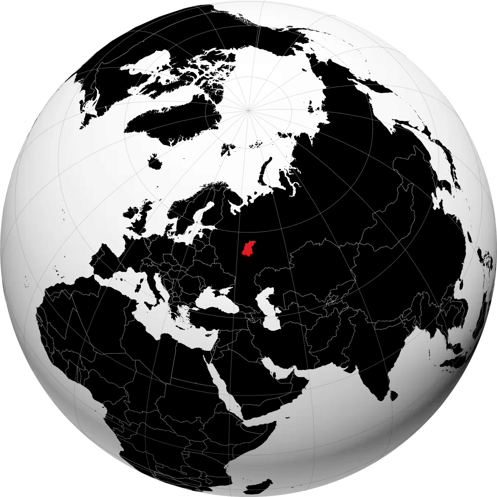 Província de Nizhni Novgorod no globo