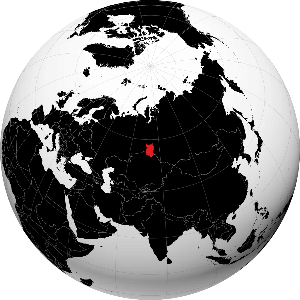 Oblast de Omsk no globo