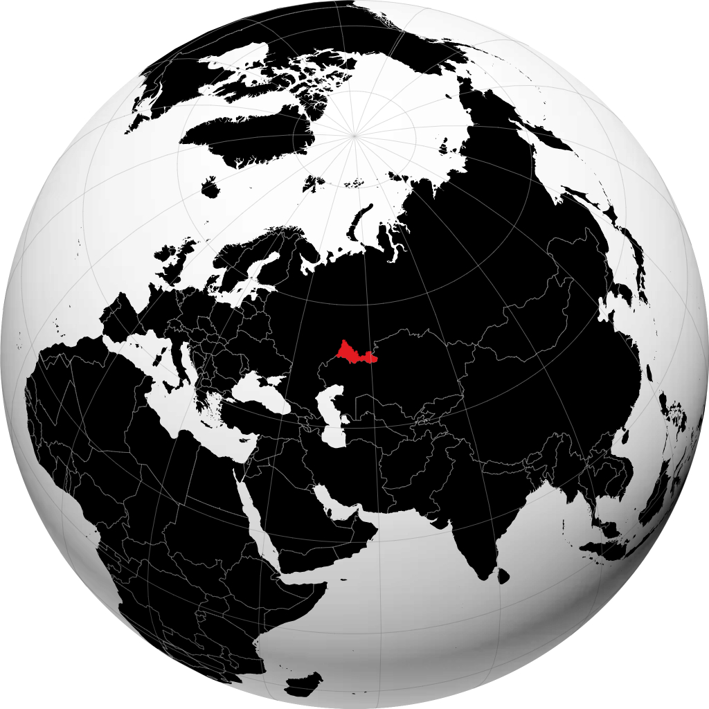 Oblast de Orenburg no globo