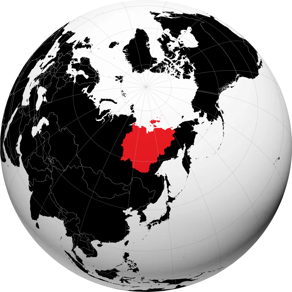 Sakha (Iacútia) no globo