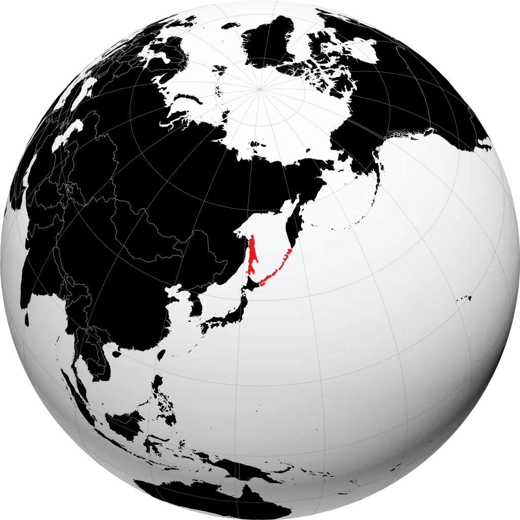 Oblast de Sacalina no globo