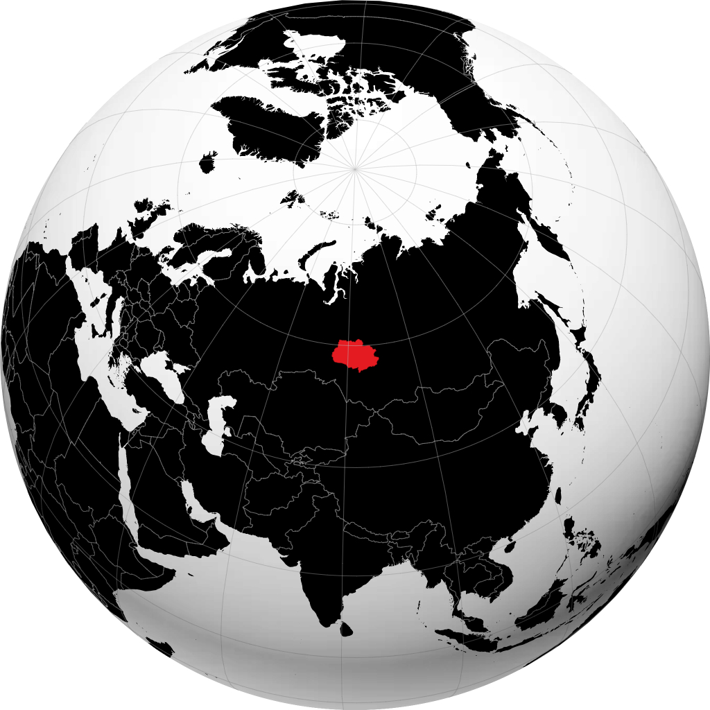 Oblast de Tomsk no globo