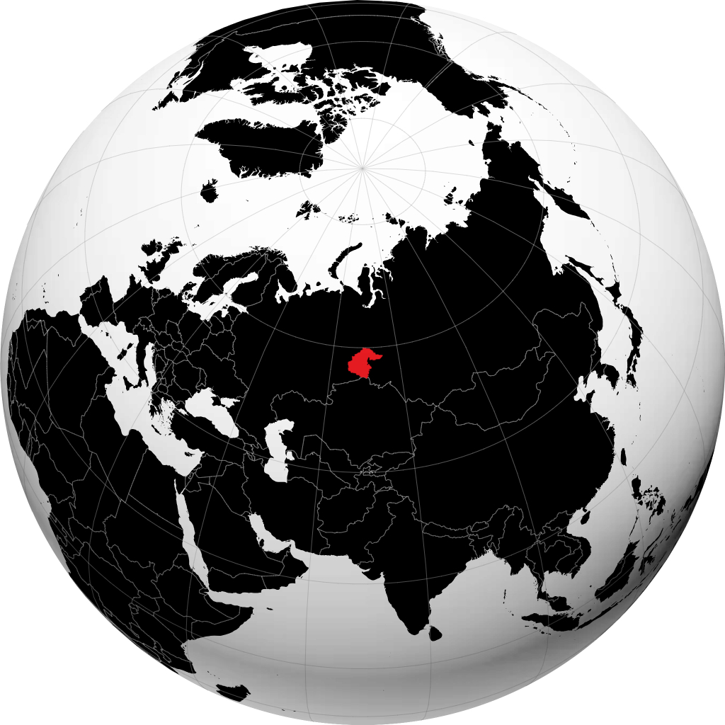Oblast de Tiumén no globo