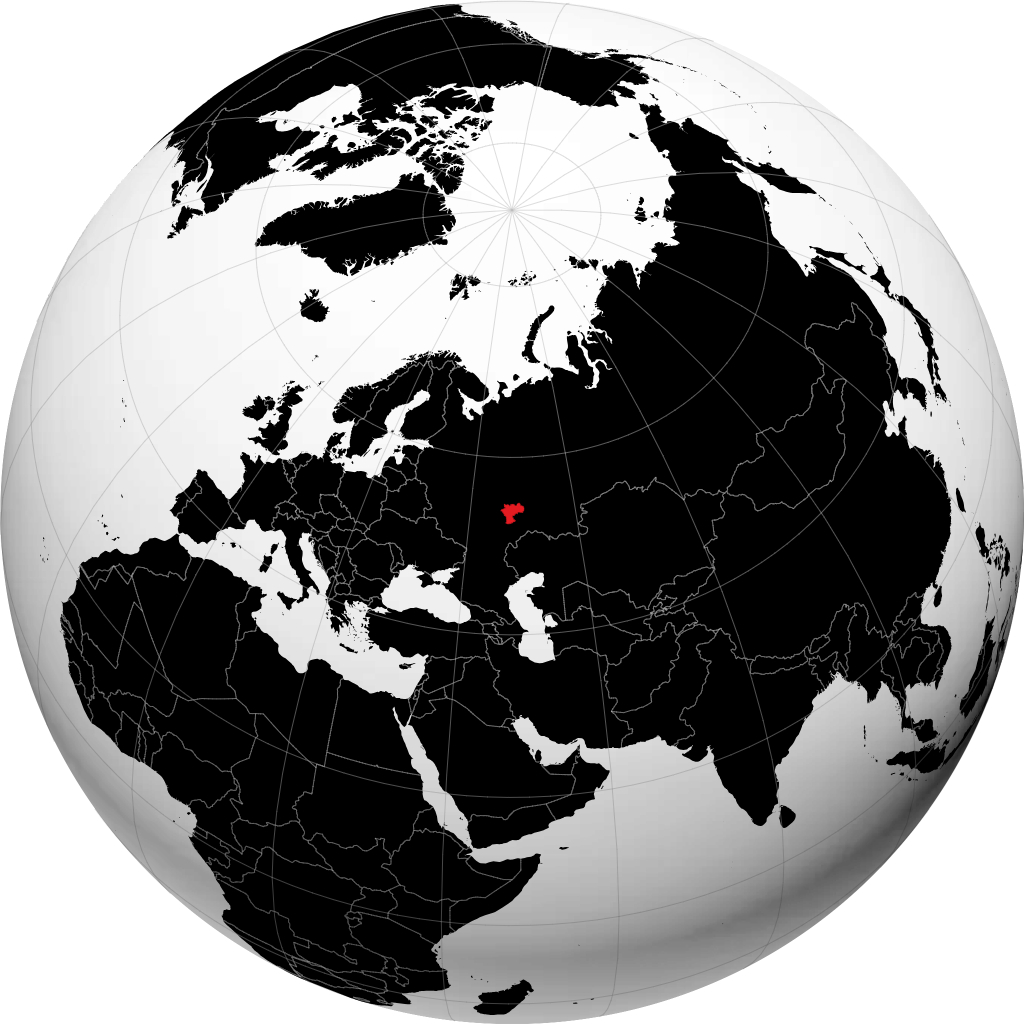 Oblast de Uliánovsk no globo