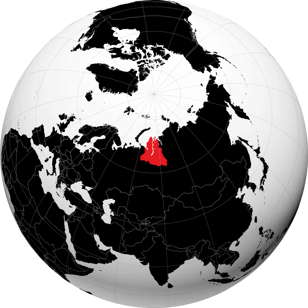 Distrito Autônomo de Yamalo-Nenets no globo