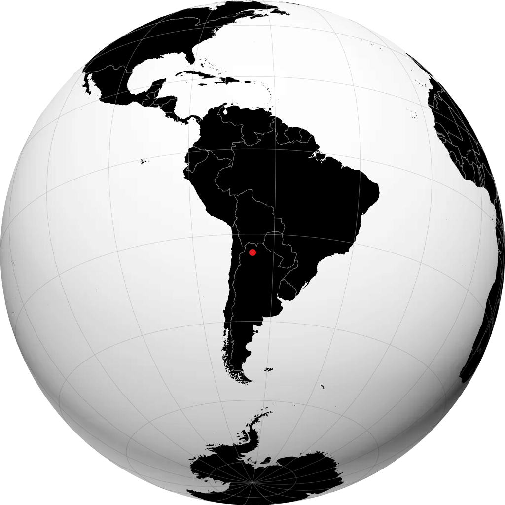 San Salvador de Jujuy no globo