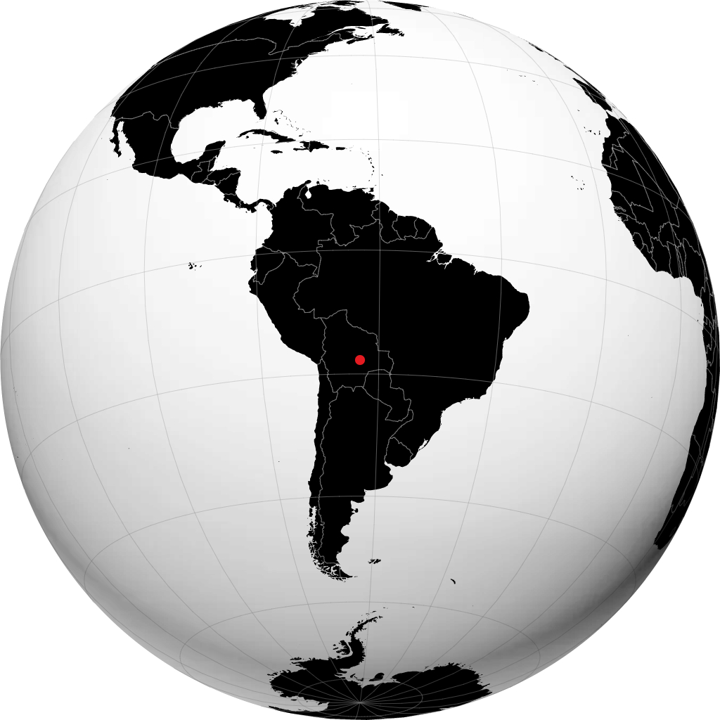 Santa Cruz de la Sierra no globo