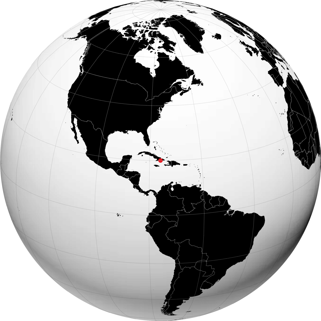 Santiago de Cuba no globo