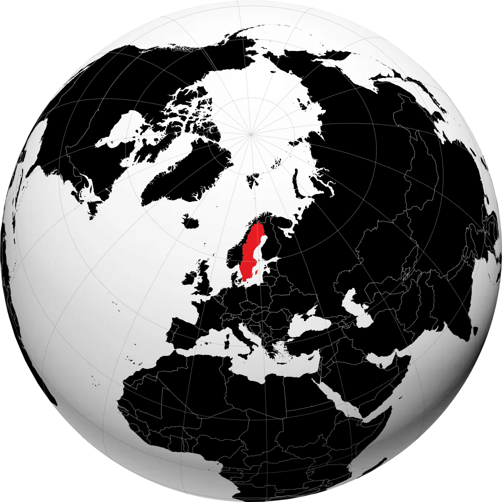 Suécia no globo