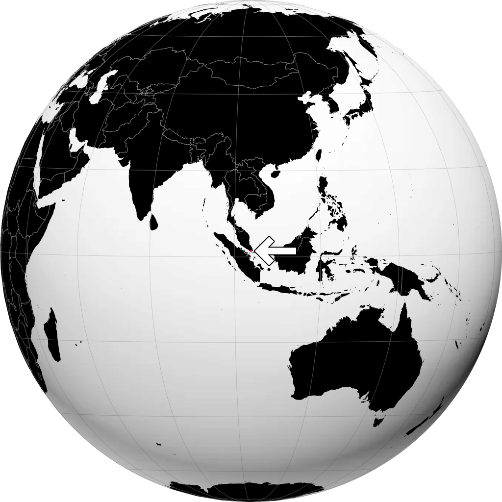 Singapura no globo
