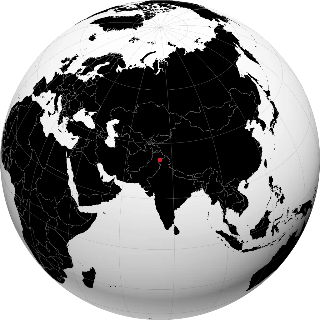 Srinagar no globo