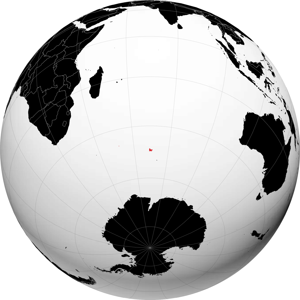 Terras Austrais e Antárticas Francesas no globo