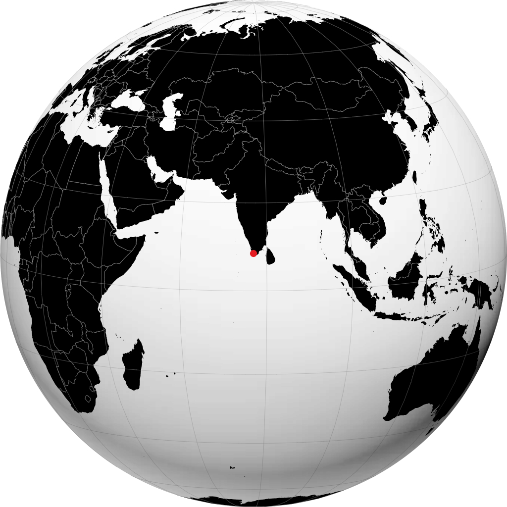 Thiruvananthapuram no globo
