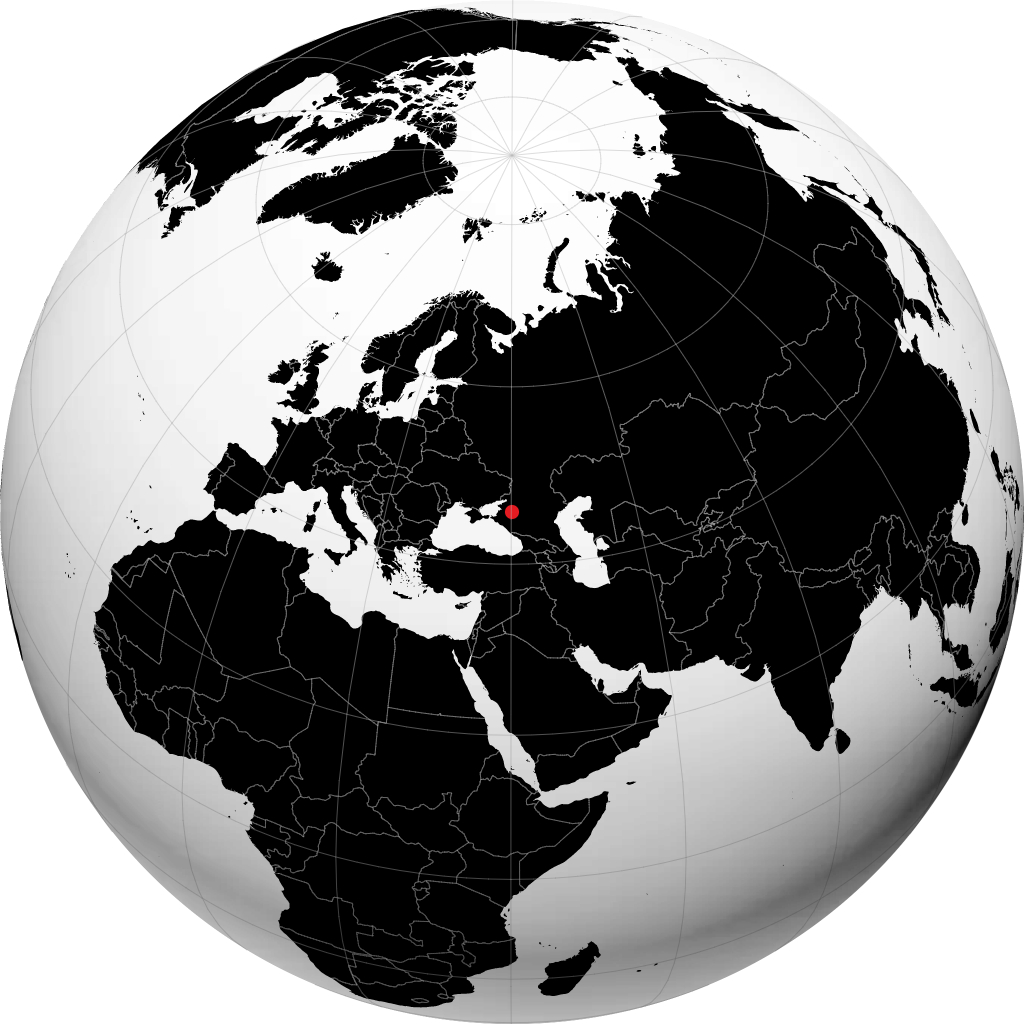 Tikhoretsk no globo