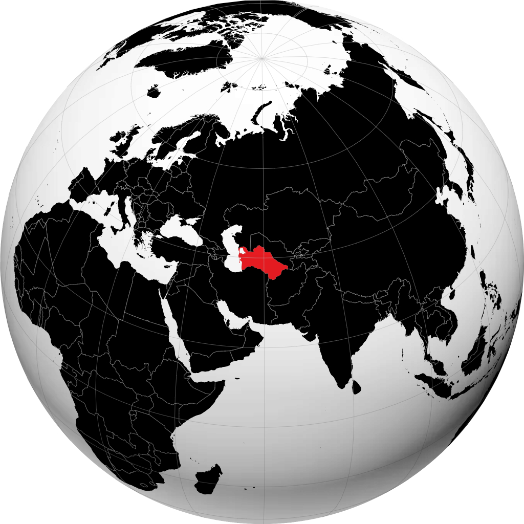 Turquemenistão no globo