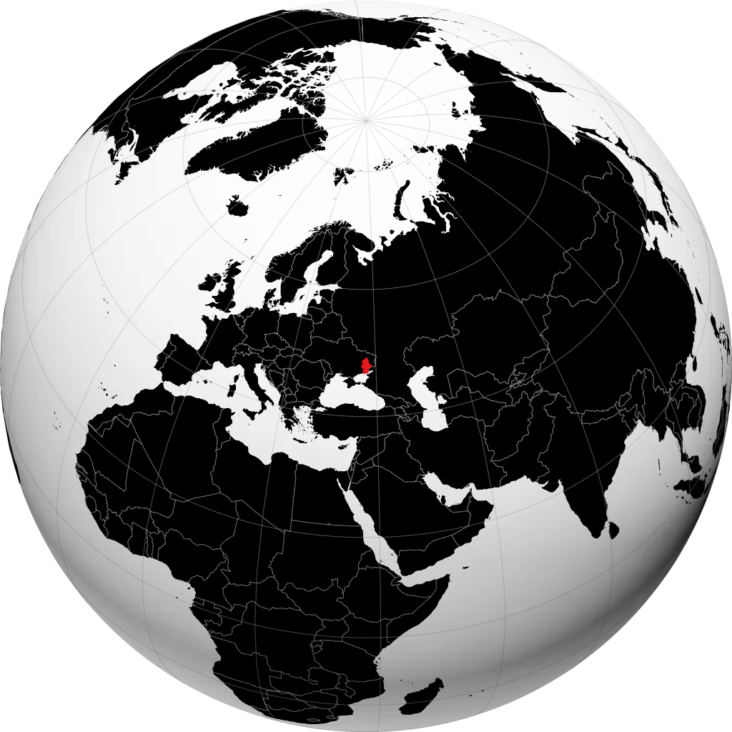 Oblast de Donetsk no globo