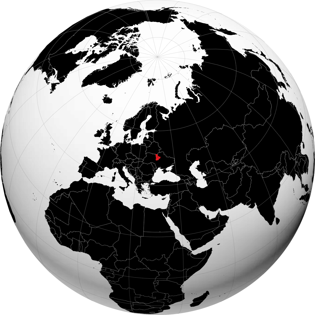 Oblast de Kiev no globo