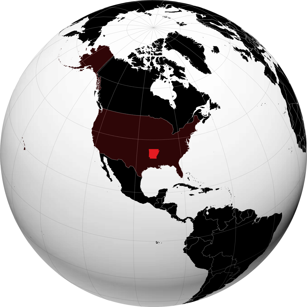 Arkansas no globo