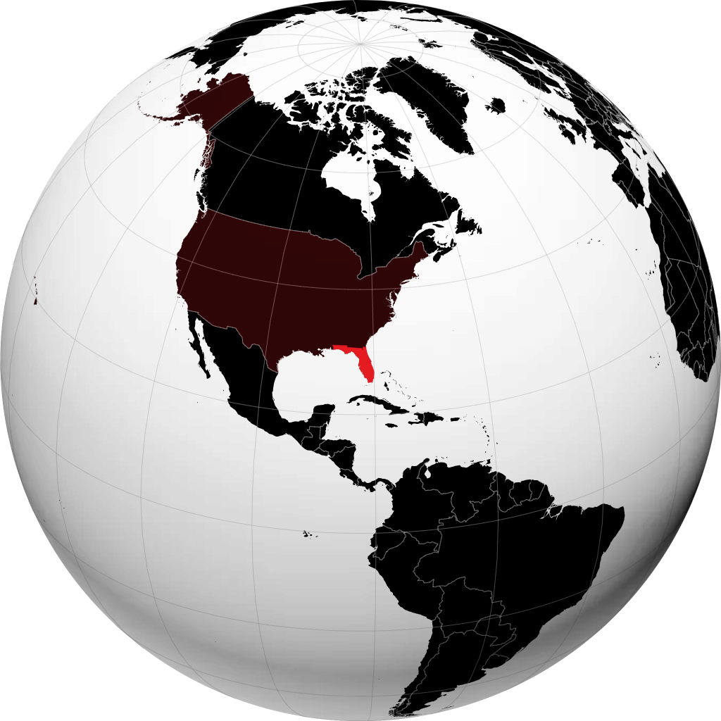 Flórida no globo