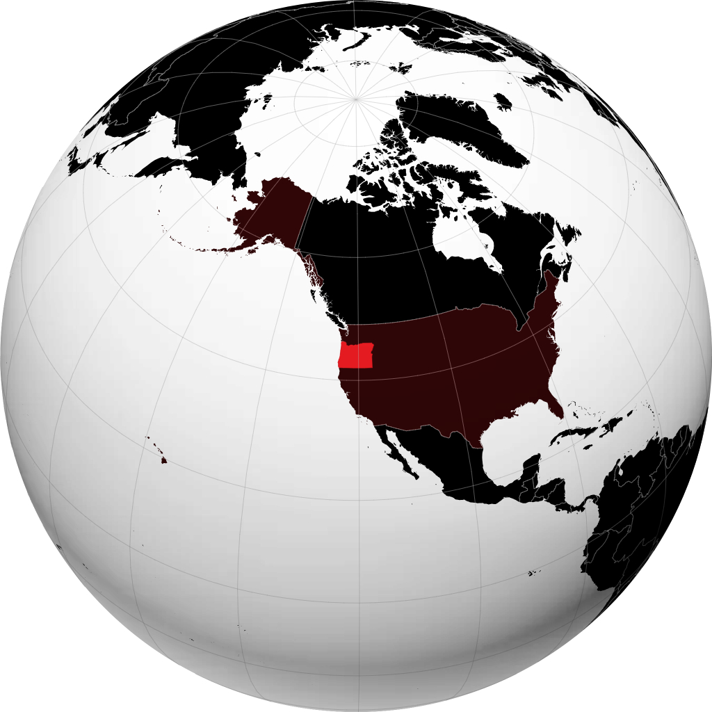 Oregon no globo