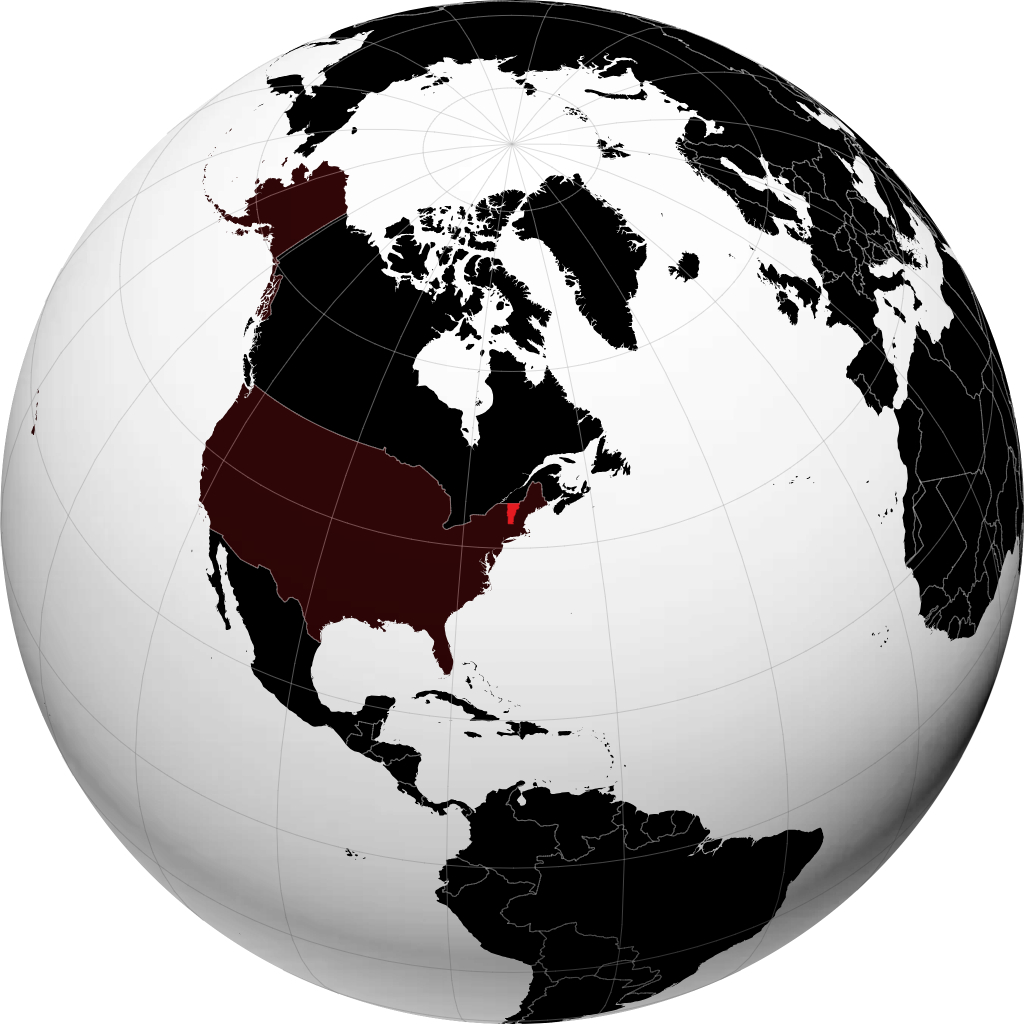 Vermont no globo