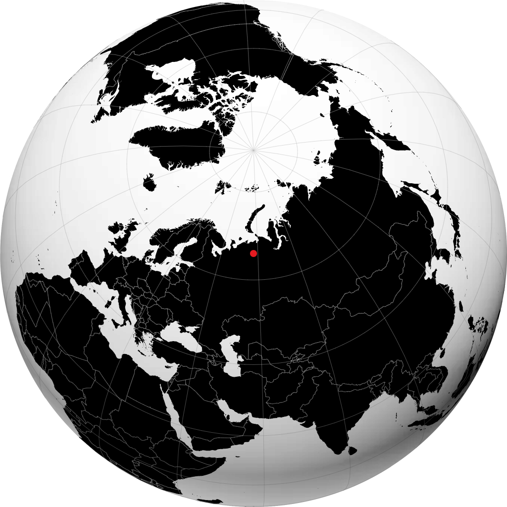 Usinsk no globo