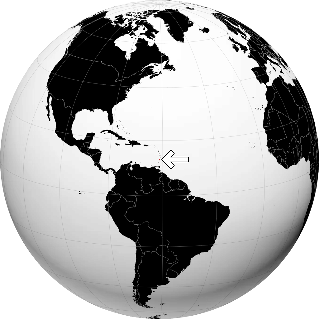 São Vicente e Granadinas no globo