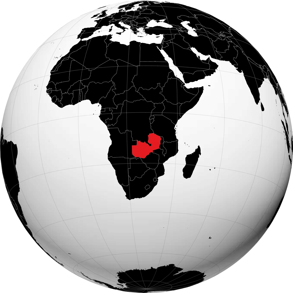 Zâmbia no globo